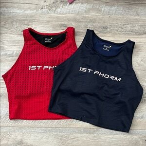 1st Phorm cropped tank tops with built in shelf bra